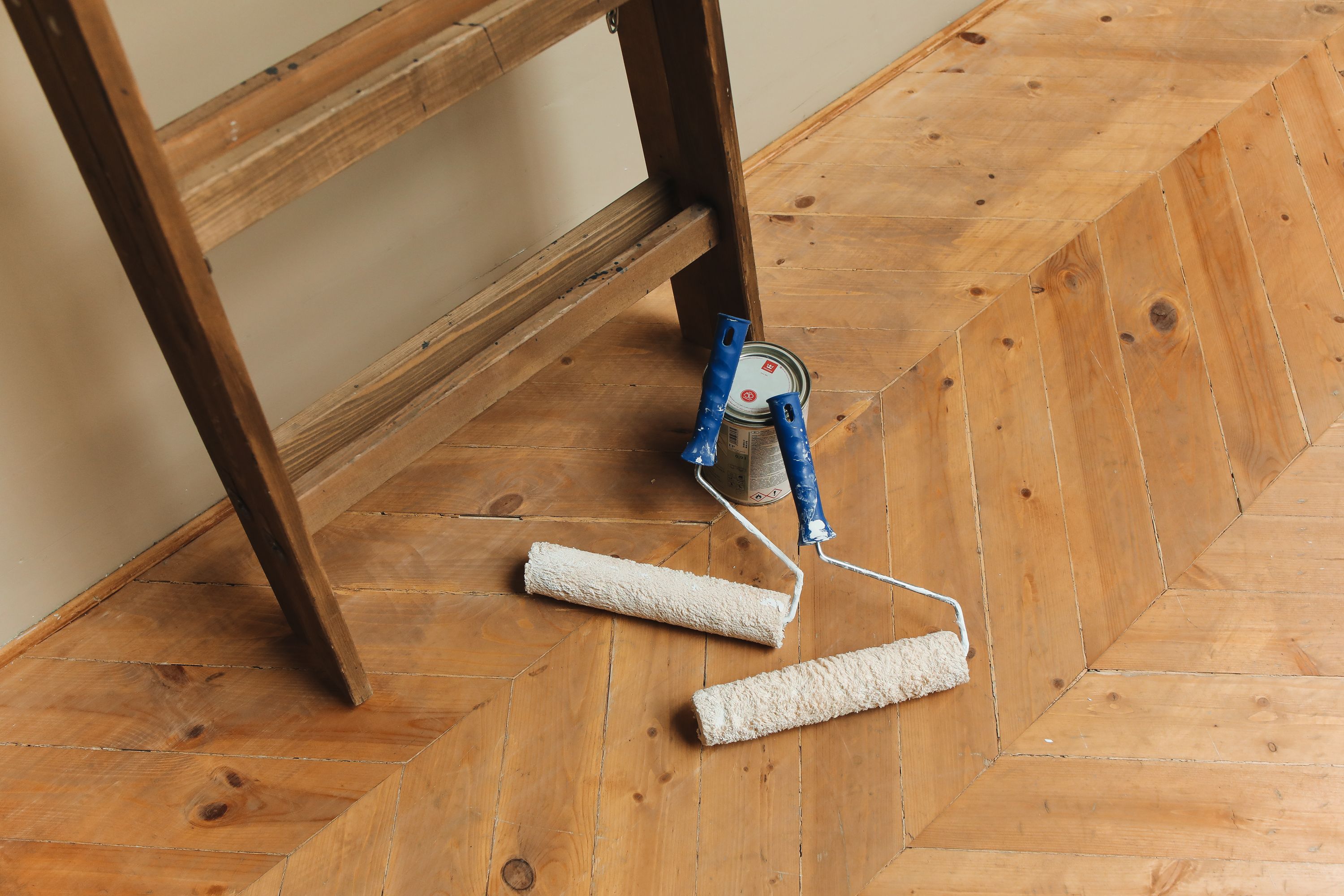 Floor replacement work in progress with modern materials